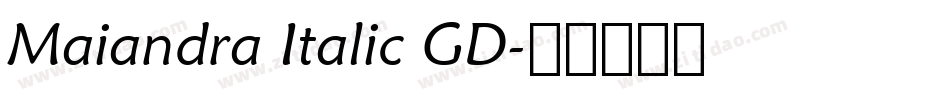 Maiandra Italic GD字体转换